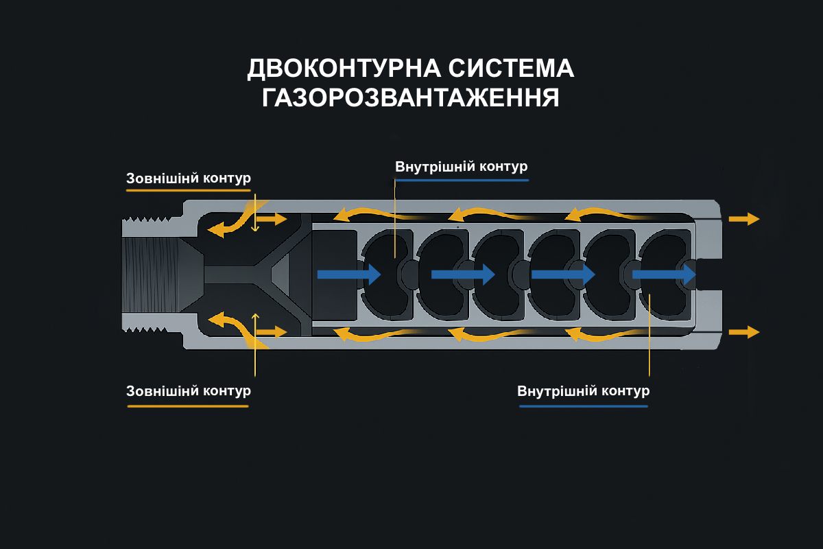 Схема газорозвантаження CASCADE
