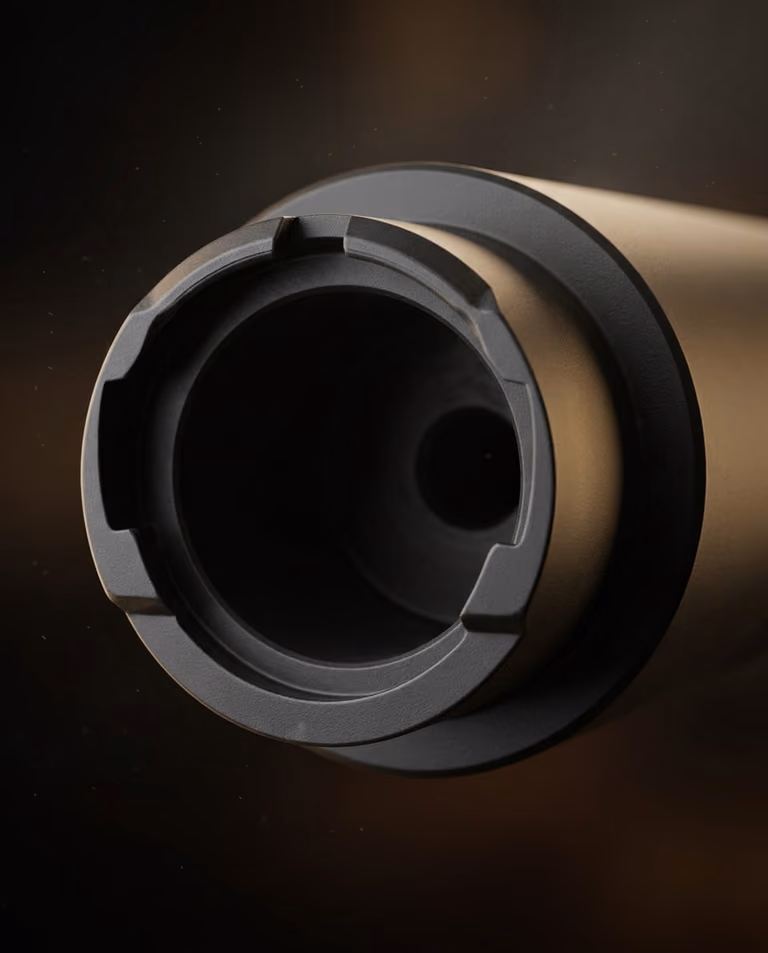 Байонетний вузол глушника NEMESIS CORE 5.45 АК-12 впритул - пази під штатне посадкове місце АК-12 V1
