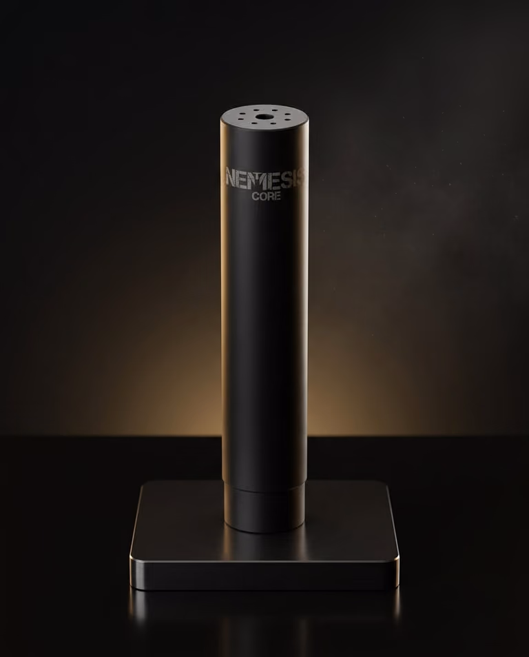 Саундмодератор NEMESIS CORE 5.45 АК-12 (муфта V2/V3) вертикально на підставці - сталевий корпус