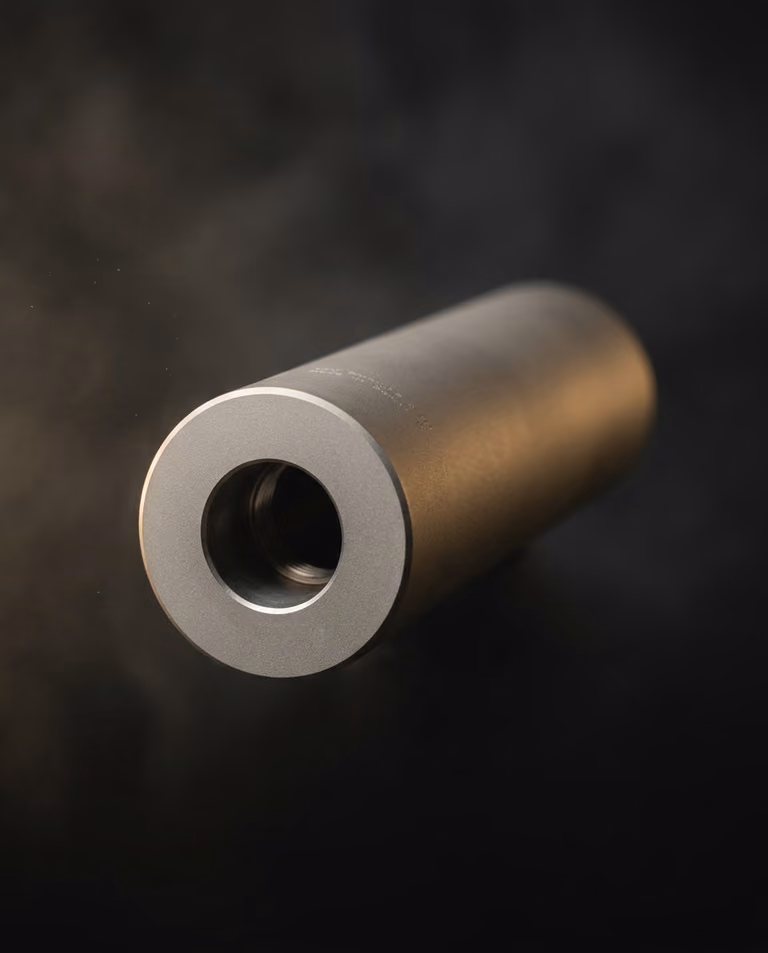 Проксимальний торець глушника NEMESIS CORE Internal 5.56 з нержавіючої сталі - приєднувальна різьба і внутрішній канал
