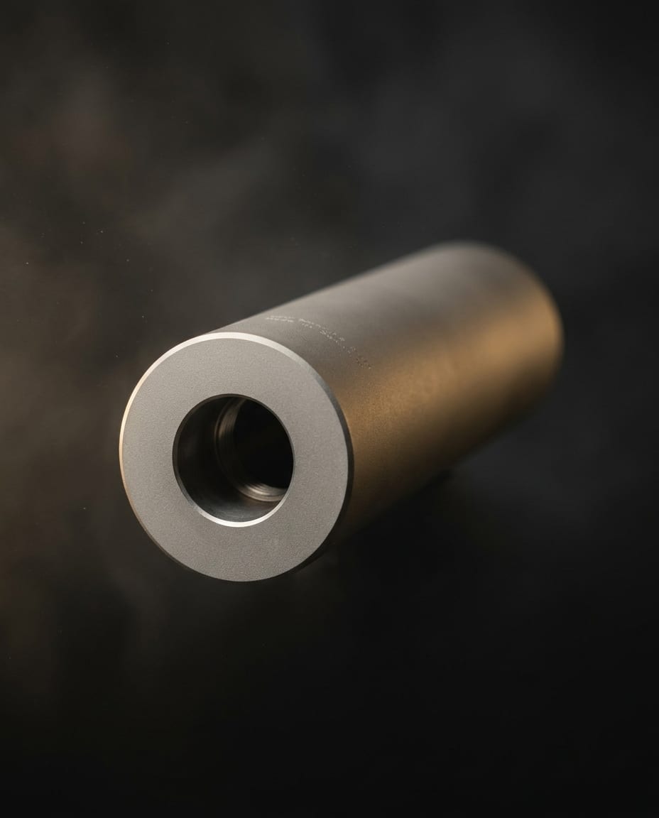 Проксимальний торець глушника NEMESIS CORE Internal 9mm з нержавіючої сталі - приєднувальна різьба і внутрішній канал