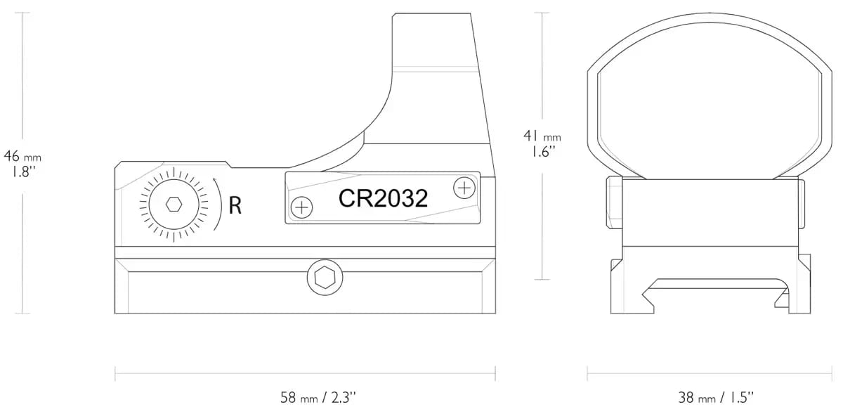 Приціл коліматорний Hawke Reflex Sight Wide View 3 MOA Weaver