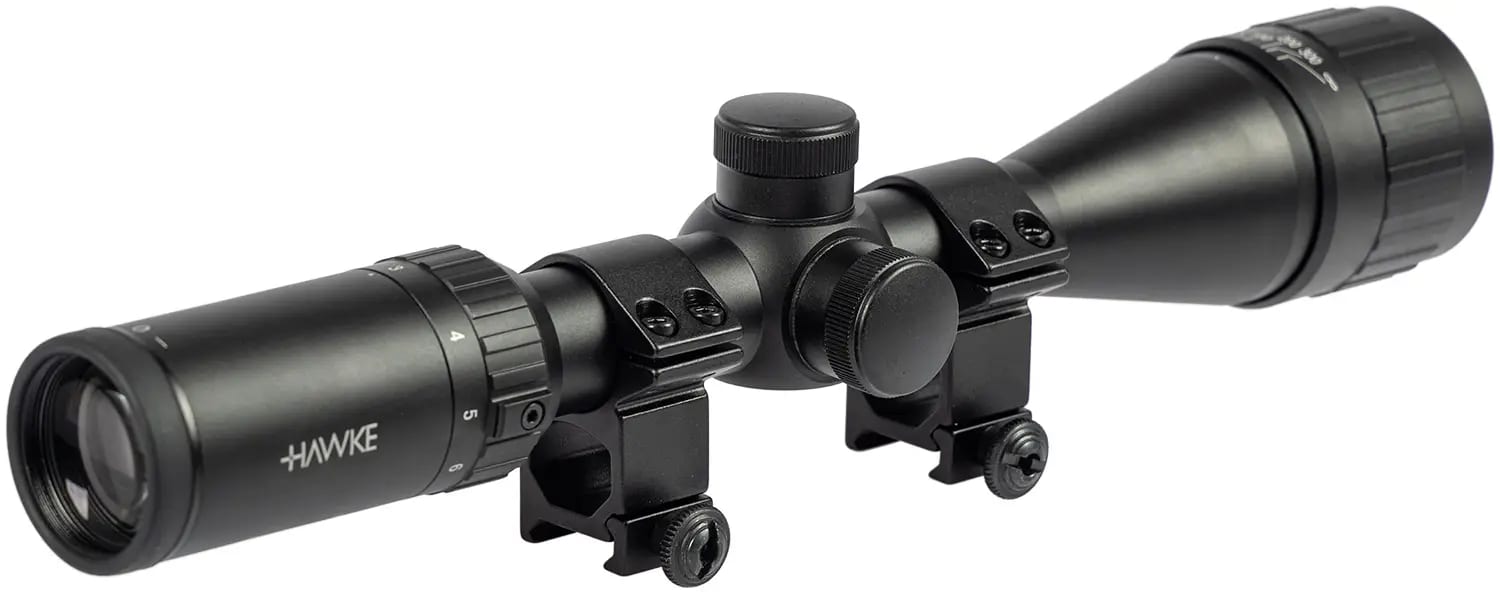 Приціл оптичний Hawke Fast Mount 3-9x40 AO сітка Mil Dot. Кільця на Weaver