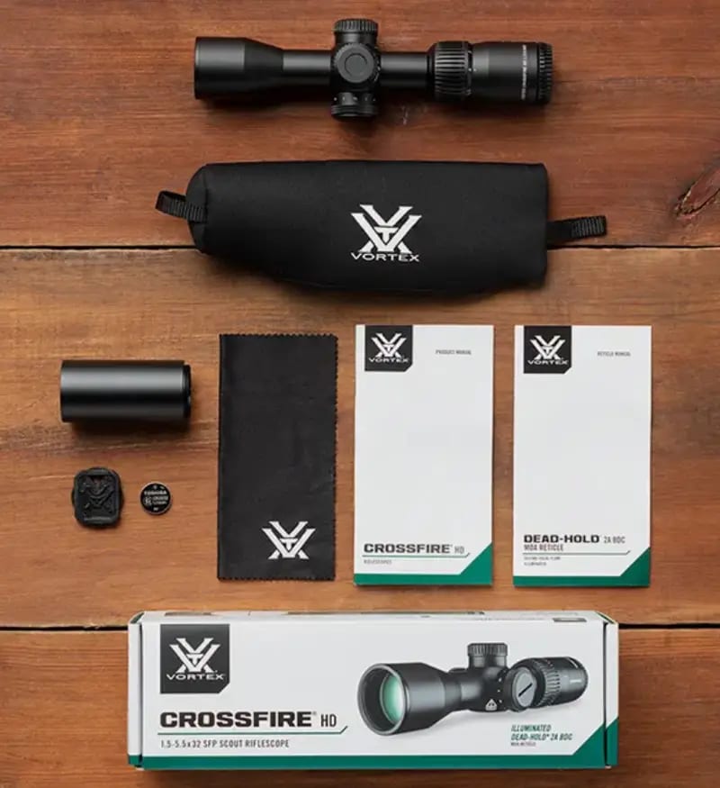 Приціл оптичний Vortex Crossfire HD 1.5-5.5x32 Scout сітка 2A BDC MOA з підсвічуванням